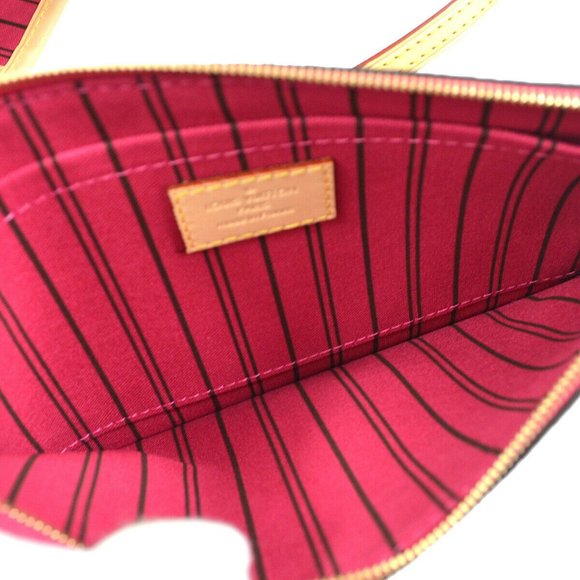 Auth NEW Louis Vuitton Neverfull MM monogram pivone with wallet pouch pivone - Picture 7 of 13